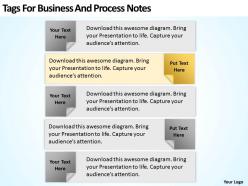 Business activity diagram tags for and process notes powerpoint slides 0522