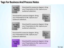 Business activity diagram tags for and process notes powerpoint slides 0522