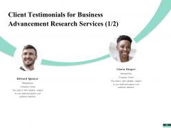 Business Advancement Research Proposal Powerpoint Presentation Slides