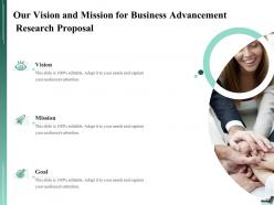 Business Advancement Research Proposal Powerpoint Presentation Slides