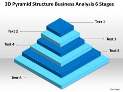 Business analysis diagrams illustration of 6 layers stacked structure powerpoint slides