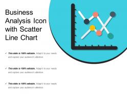 Business analysis icon with scatter line chart