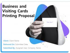 Business And Visiting Cards Printing Proposal Powerpoint Presentation Slides