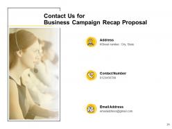 Business campaign recap proposal template powerpoint presentation slides