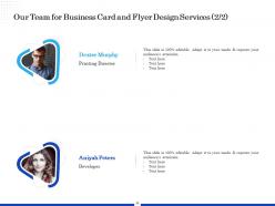 Business Card And Flyer Design Proposal Powerpoint Presentation Slides