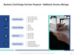 Business card design services proposal powerpoint presentation slides