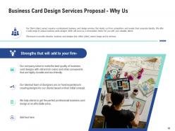 Business card design services proposal powerpoint presentation slides