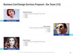 Business card design services proposal powerpoint presentation slides