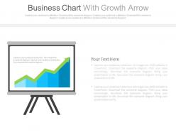 Business chart with growth arrow for finance powerpoint slides