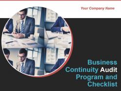 Business Continuity Audit Program And Checklist Powerpoint Presentation Slides