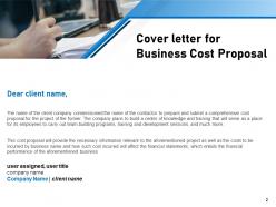 Business cost proposal powerpoint presentation slides