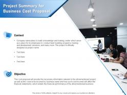 Business cost proposal powerpoint presentation slides