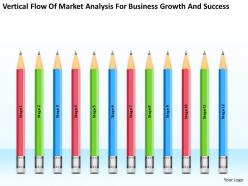 Business diagram chart flow of market analysis for growth and success powerpoint slides