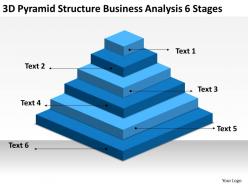 Business diagrams templates 3d pyramid structure analysis 6 stages powerpoint