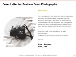 Business Event Photography Proposal Template Powerpoint Presentation Slides