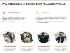 Business Event Photography Proposal Template Powerpoint Presentation Slides