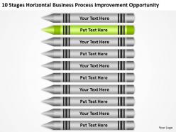 Business flowchart examples horizontal process improvement opportunity powerpoint slides