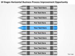 Business flowchart examples horizontal process improvement opportunity powerpoint slides