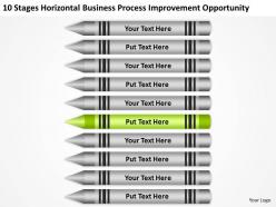 Business flowchart examples horizontal process improvement opportunity powerpoint slides