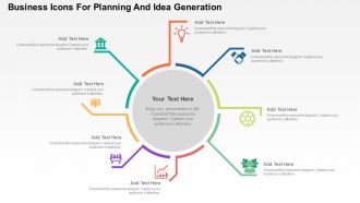 Business icons for planning and idea generation flat powerpoint design