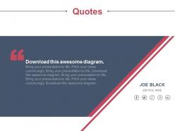 Business information quotes with social media icons powerpoint slides