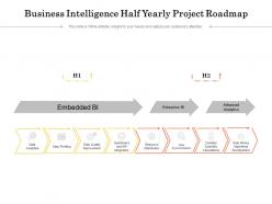 Business intelligence half yearly project roadmap