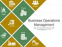 Business operations management powerpoint layout