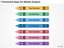 Business organizational chart template steps for market analysis powerpoint templates