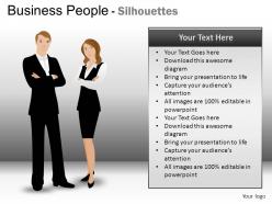 Business people silhouettes powerpoint presentation slides db