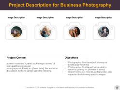 Business photography proposal template powerpoint presentation slides