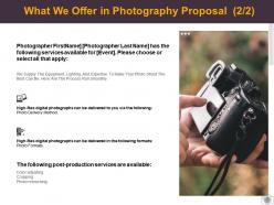 Business photography proposal template powerpoint presentation slides