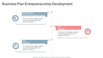 Business Plan Entrepreneurship Development In Powerpoint And Google Slides Cpb