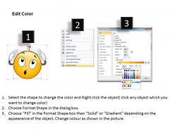 Business powerpoint templates design of confused emoticon sales ppt slides