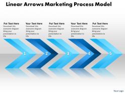 Business powerpoint templates linear arrows marketing process model sales free ppt slides