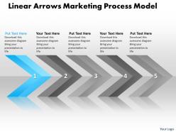 Business powerpoint templates linear arrows marketing process model sales free ppt slides