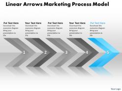 Business powerpoint templates linear arrows marketing process model sales free ppt slides