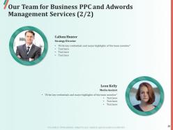 Business PPC And Adwords Management Proposal Powerpoint Presentation Slides