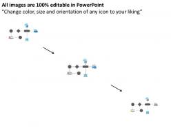 Business process flow chart over world map ppt presentation slides