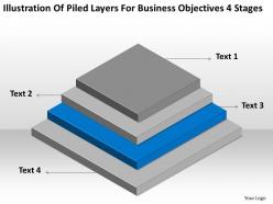 Business process workflow diagram examples for objectives 4 stages powerpoint slides