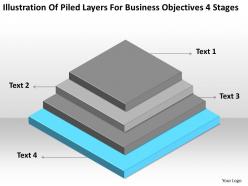 Business process workflow diagram examples for objectives 4 stages powerpoint slides