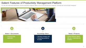 Business productivity management software pitch deck ppt template