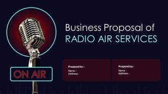 Business Proposal Of Radio Air Services Powerpoint Presentation Slides