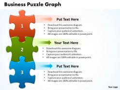 Business puzzle graph powerpoint templates ppt presentation slides 0812