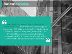 Business quotes for analysis powerpoint slides