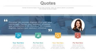 Business quotes for female employee powerpoint slides