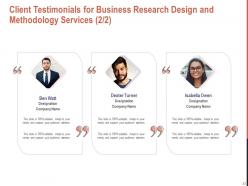 Business Research Design And Methodology Proposal Powerpoint Presentation Slides