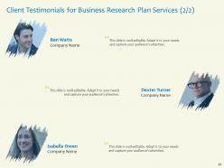 Business research plan proposal powerpoint presentation slides