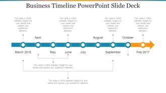 Business timeline powerpoint slide deck