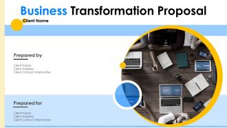 Business Transformation Proposal Powerpoint Presentation Slides