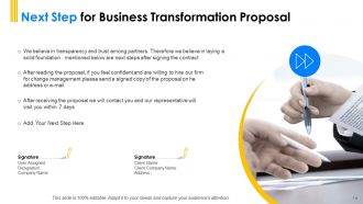 Business Transformation Proposal Powerpoint Presentation Slides